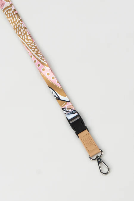 Decorative lanyard with a pattern on a light gray background