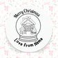 🎁 Christmas Gingerbread snow globe Library Merry Christmas - Love from ☃️🍪 – Personalised Pre-Ink Stamp (Copy)