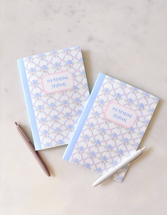 ** Coming May 21 ** Blue Floral Reading Journal | A5 Book Review Notebook
