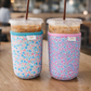 Everyday Floral Rayni Cup Cozy – Pink & Teal Floral Reusable Coffee Sleeve (16oz)