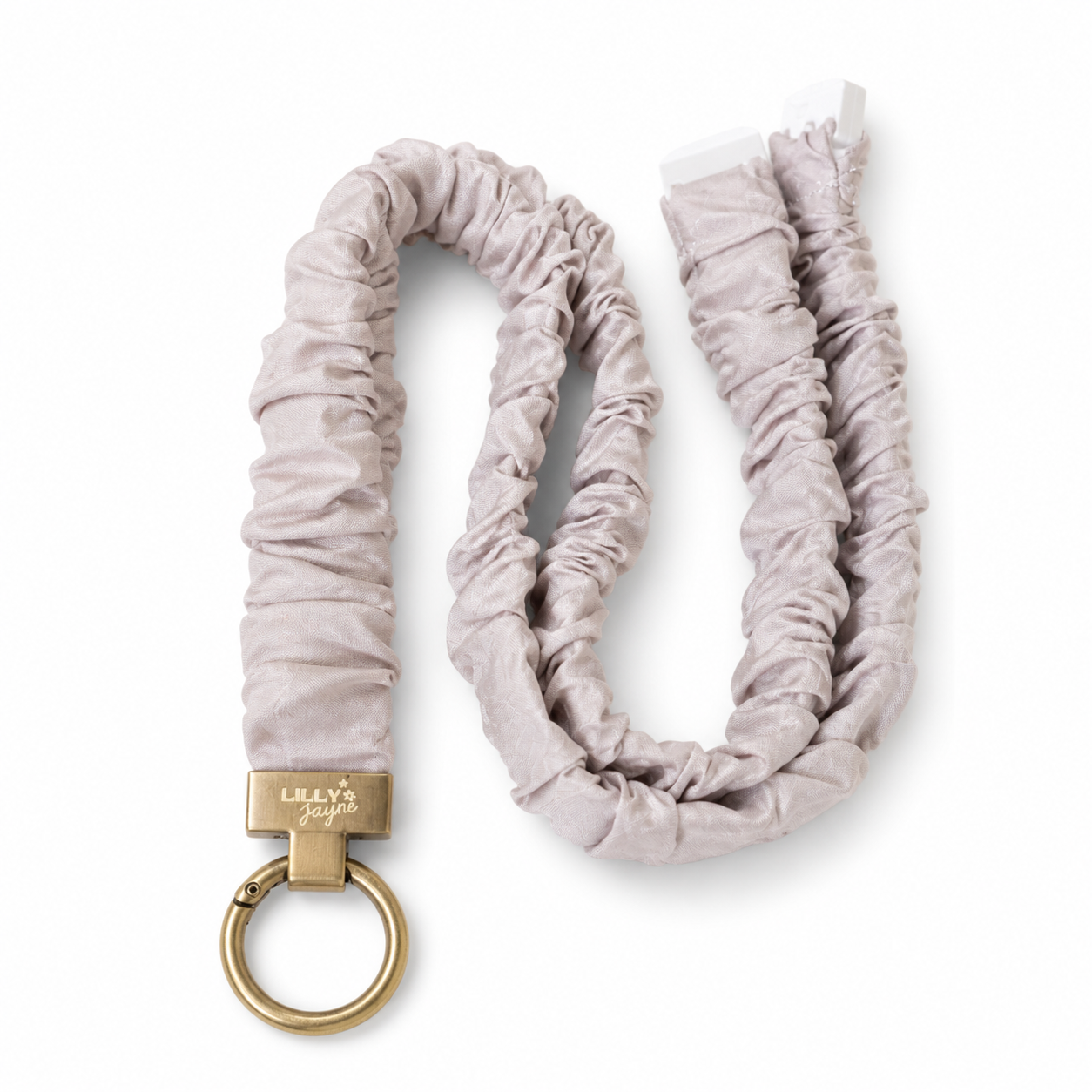 Beige Fine Art - Scrunchie Lanyard – Stretchy, Safe & Cute (49cm + Stretc)