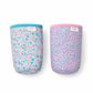 Everyday Floral Rayni Cup Cozy – Pink & Teal Floral Reusable Coffee Sleeve (16oz)
