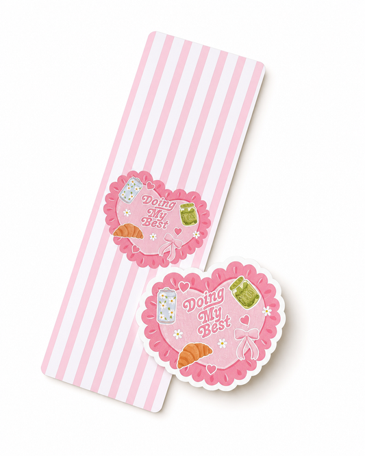 ** Coming May 21 ** Doing my best  Double-sided bookmark with Matte & Holographic Star finish