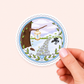Winter Storm Vinyl Sticker | 7cm Bookish Decal | Matte & Holographic Stars Finish