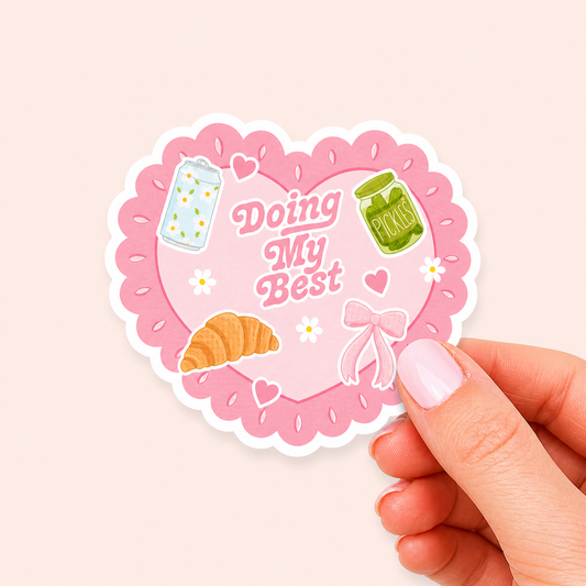 ** Coming May 21 ** Doing my best Vinyl Sticker | 7cm Bookish Decal | Matte & Holographic Stars Finish
