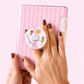 E-reader / Phone Magsafe Pop Grip - White Flower