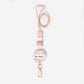 Pink floral personalised lanyard