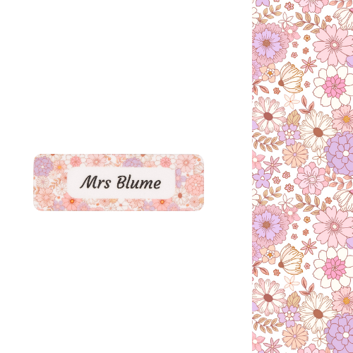 Spring Blooms Personalised Name Badge