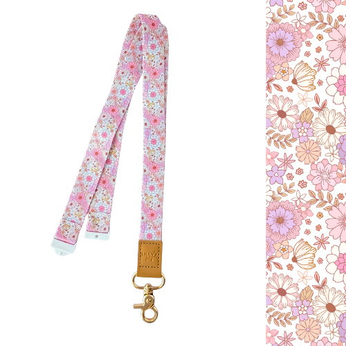 Spring Blooms Fabric Lanyard