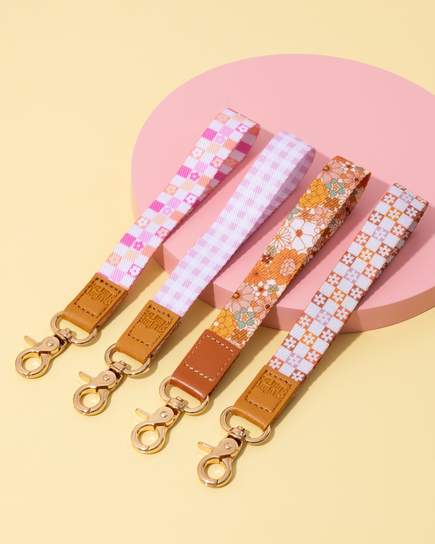 Retro Wild Flower Fabric Wristlet