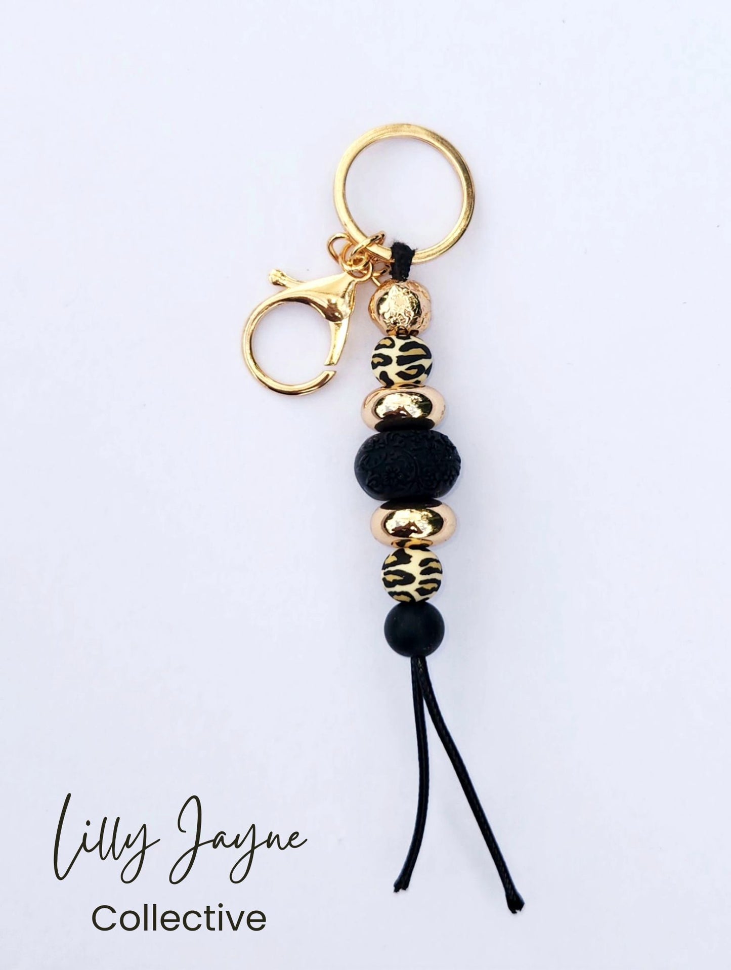 Keychain "Leopard Luxe" Silicone Bead