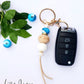 Keychain "Just Breath" Silicone Bead